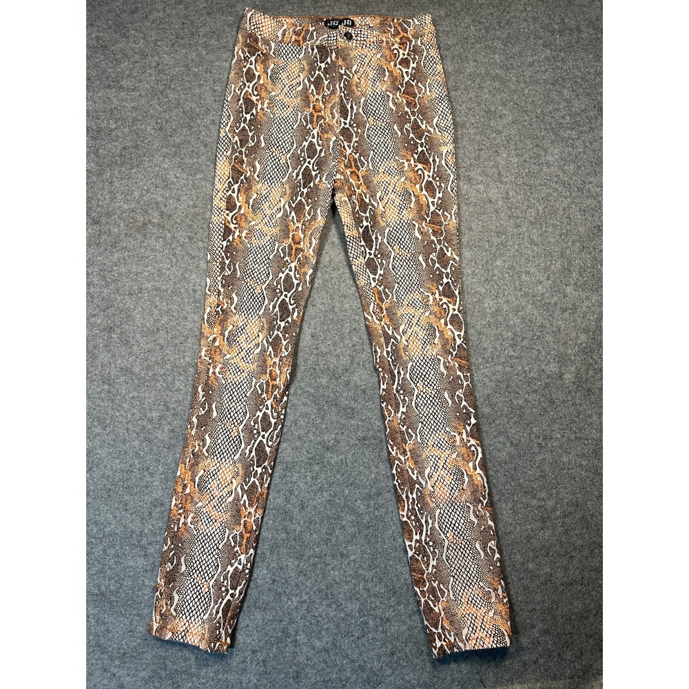JC & JQ Skinny Jeans Womens XL Black Brown Snake Skin Cotton Stretch High Rise